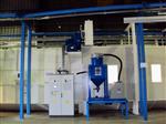 Cogeim Continuous feed  pass-through  hanging load type shot blasting machine - GTU Series Shotblasting Machines 
